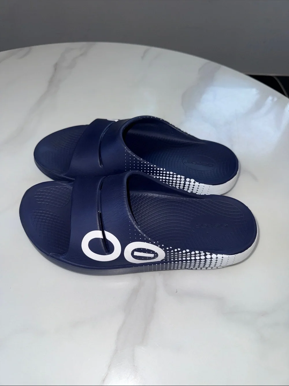 Unisex Navy Slide Sandals men’s size 8 women’s size 10